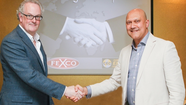 Joe Redmond, MD of Foreign Exchange Services at Fexco, and Mike Cooke founder & chairman of Currency Exchange Corporation
