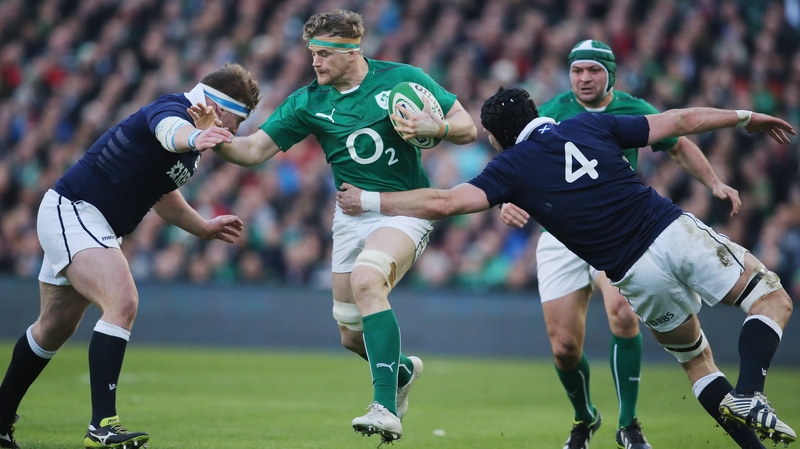 Jamies Heaslip in action against Scotland