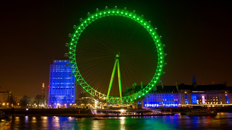Landmarks turn green for St Patrick's Day