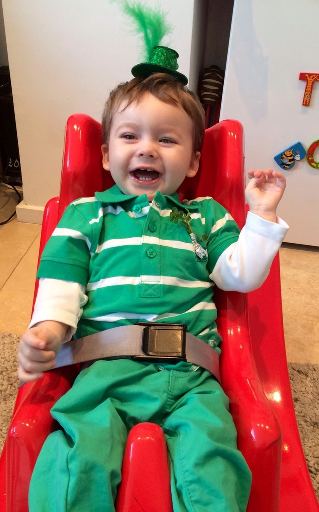 Patrick Joseph Jackson is rocking his St Patrick's Day look in London (Pic: Sósanna Ní Dhubháin)