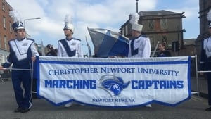 There can't be a parade without a marching band - Céad Mile Fáilte to the Marching Captains from Newport VA