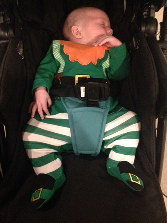 One small Cavan man in Brisbane - a very chilled out Oliver Coyle (Pic: Kevin Coyle)