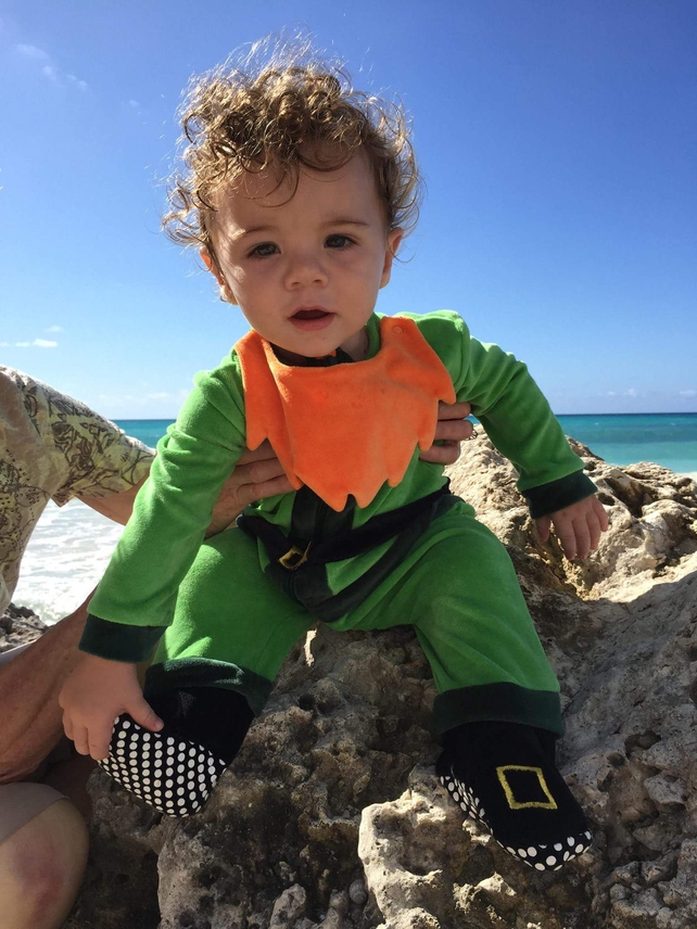 James Lavelle sent us this picture of his 'little Bajan Bhoy' celebrating his first St Patrick's Day in the Caribbean