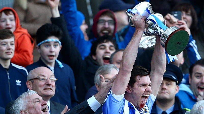 Ballyboden St Enda's captain Darragh Nelson lifts the cup
