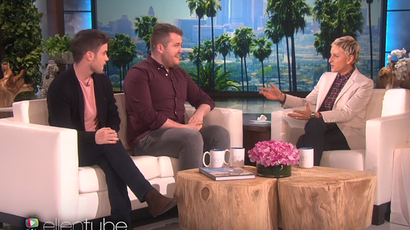 Ronan and Glenn joined Ellen on her show on Thursday