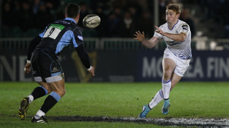 Leinster's Cathal Marsh receives a pass