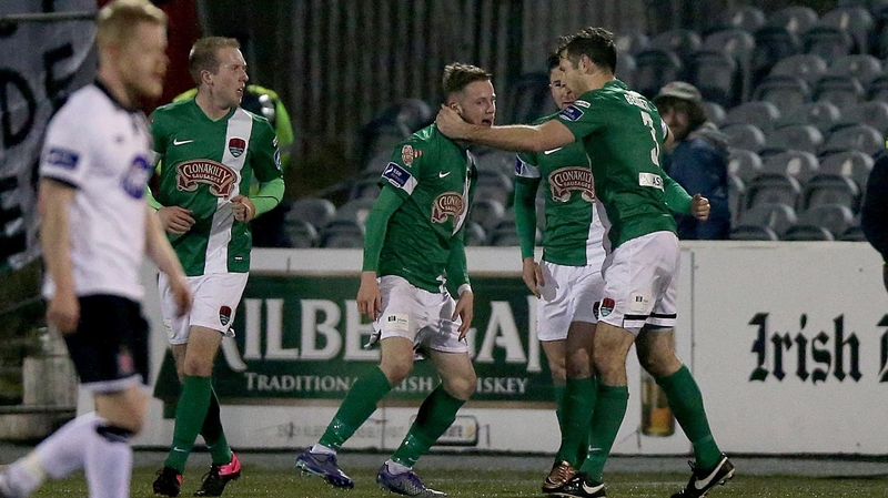 Sean Maguire celebrates scoring Cork's winner