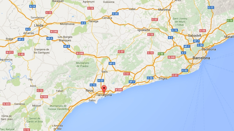 The coach was travelling on the AP-7 motorway near Tarragona in Spain