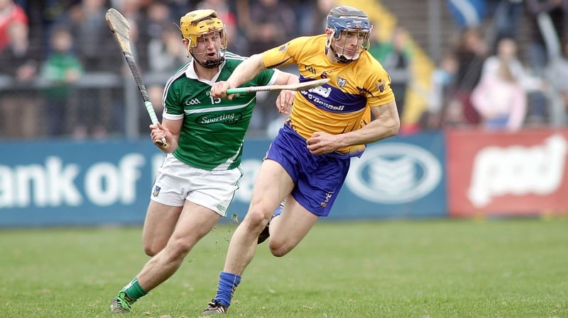 Clare's David McInerney and Tom Morrissey of Limerick