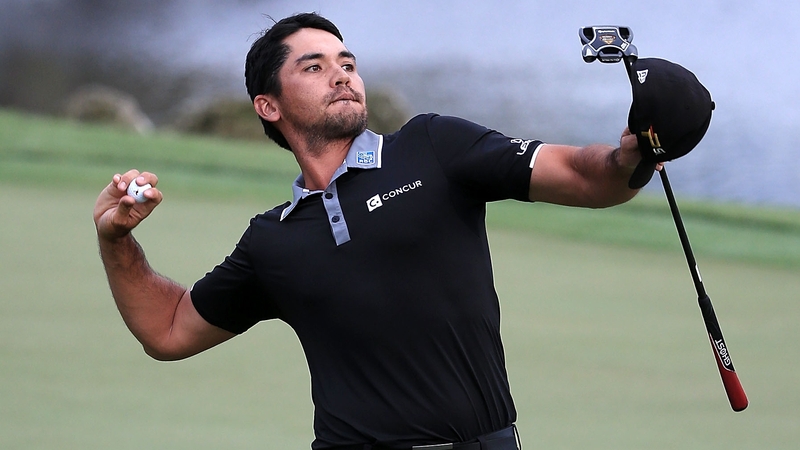 Jason Day celebrates after his triumph at the Arnold Palmer Invitational