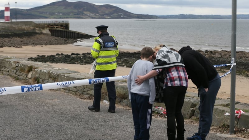 People have been laying flowers at the jetty in Buncrana