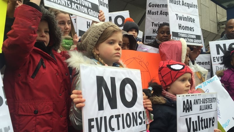 A delegation of residents attended a Dáil debate on housing this afternoon