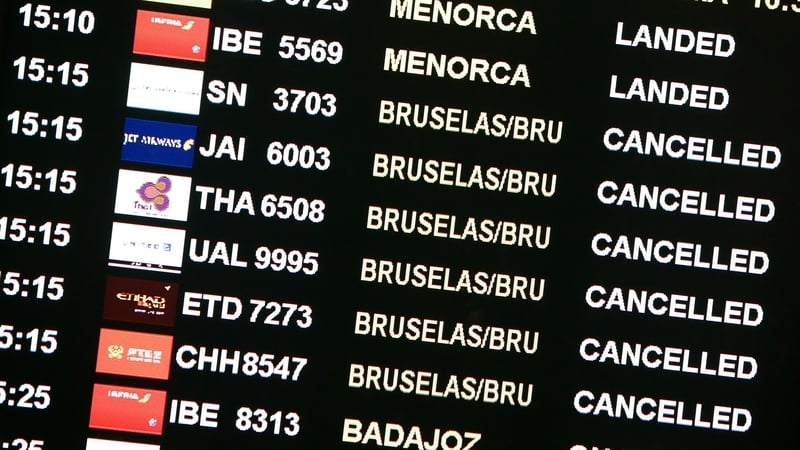 Flights to Belgium were cancelled today