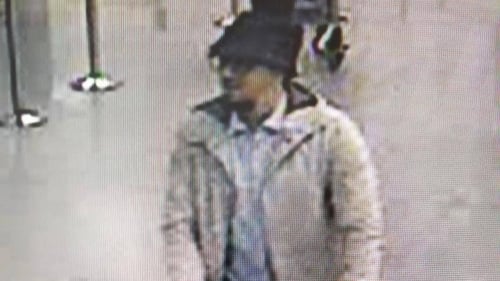 Police are hunting this suspect who fled the airport