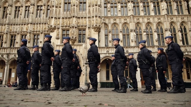 Police observe a minute of silence