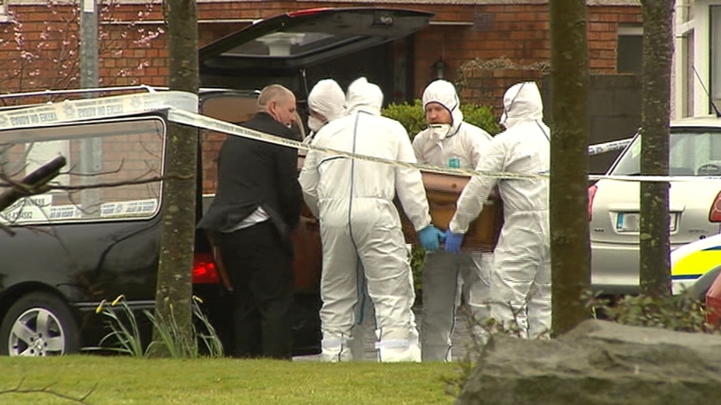 The remains are removed from the scene