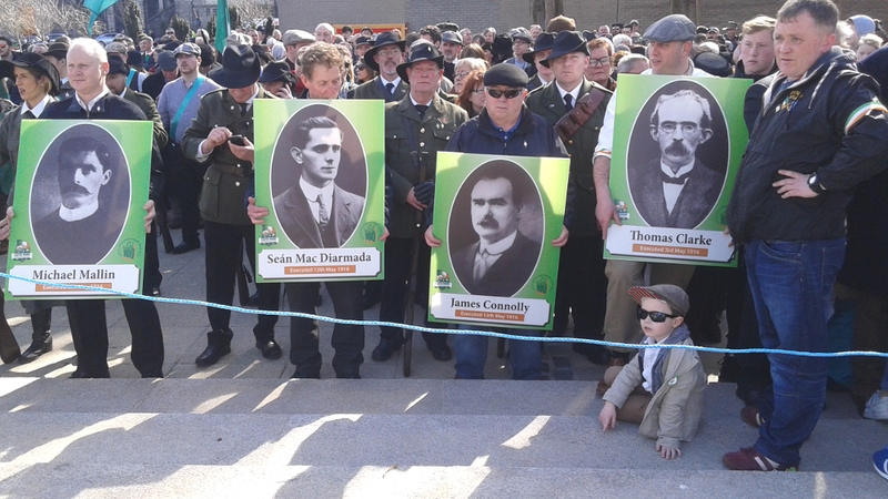 Those taking part in the Arbour Hill march included the Cabra Historical Society and flute and pipe bands - including two from the US