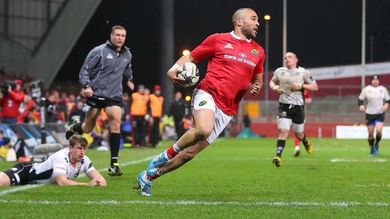 Simon Zebo crosses the whitewash against an outclassed Zebre