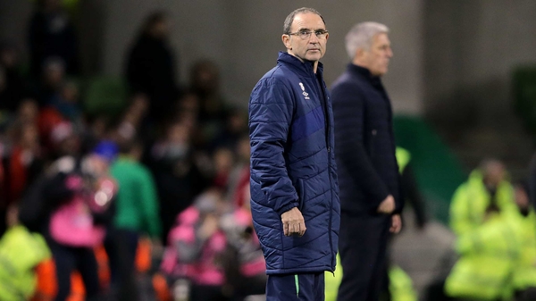 Martin O'Neill patrols the sideline at the Aviva Stadium