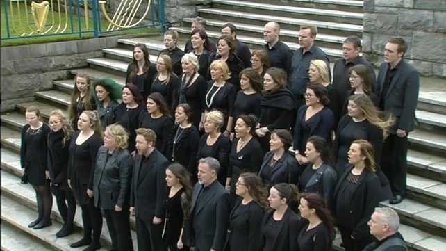 The Island of Ireland Peace Choir sang 'The Parting Glass' at the ceremony