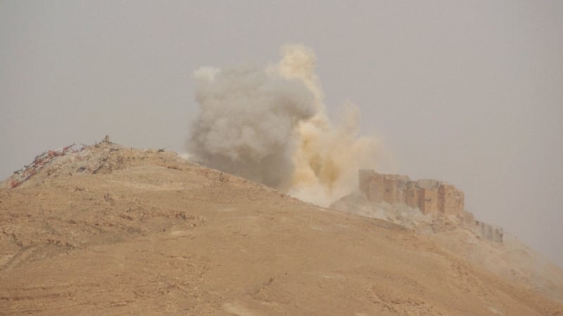 Smoke could be seen rising from many locations