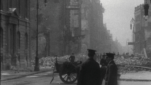 Much of the O'Connell St area was destroyed by shelling