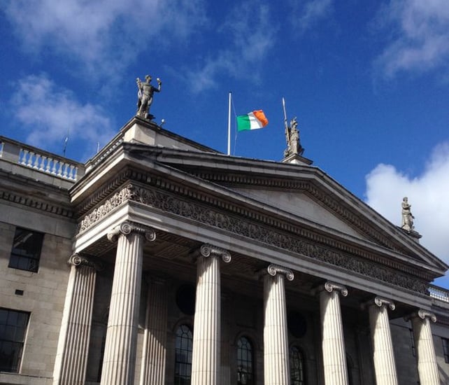The flag on top of the GPO was lowered to half mast before being raised again