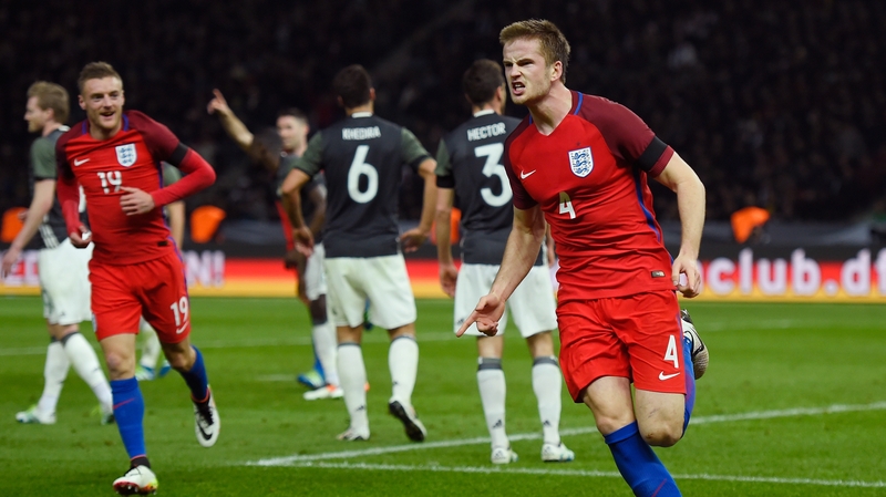 Eric Dier scores the winning goal against Germany
