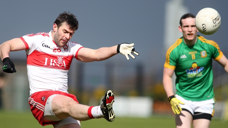 Derry's Mark Lynch and Meath's Cillian O'Sullivan