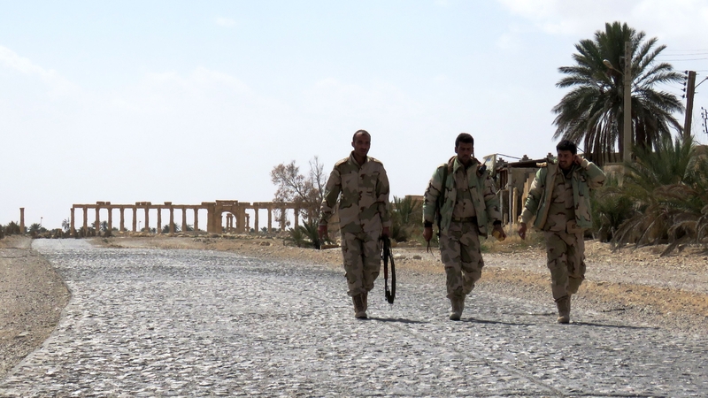 Government forces were supported by Russian air strikes