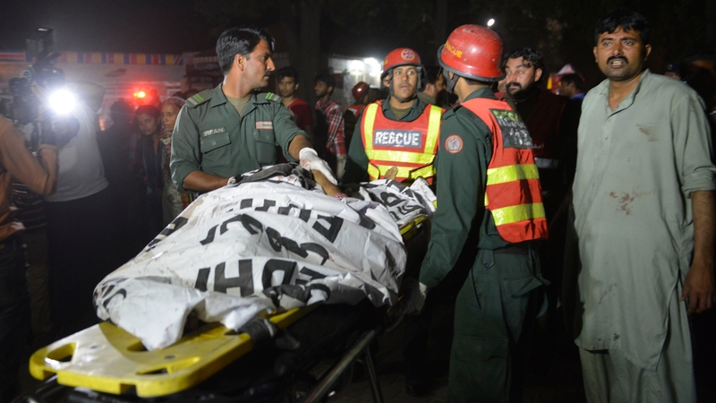 Many women and children were among the dead and wounded