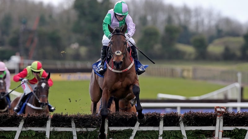 Three Wise Men ridden by Noel Feehily clears the last on the way to winning the Cusack Hotels Maiden Hurdle