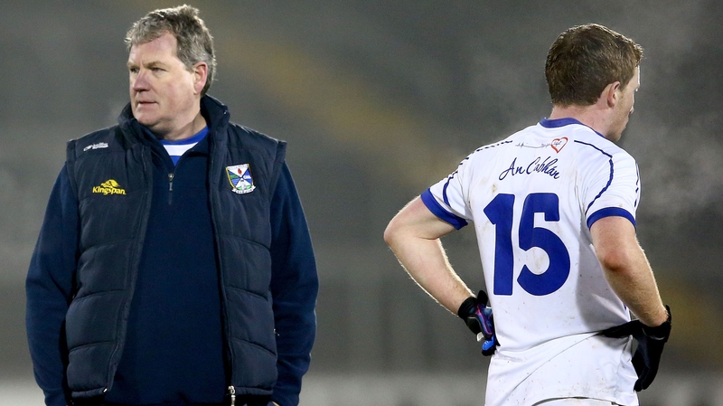 Cavan manager Terry Hyland (L) and Jack Brady