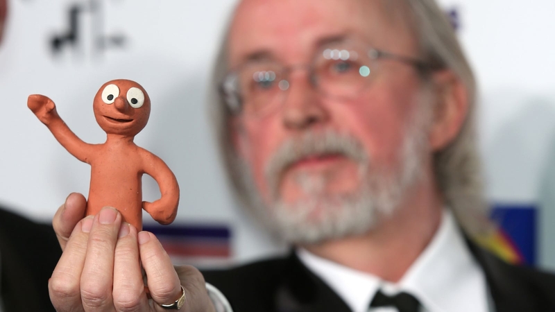 Morph and his creator Peter Lord