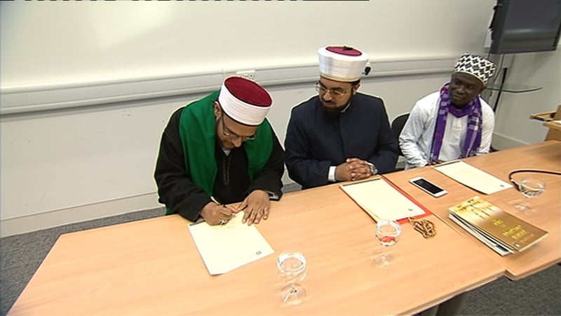The Chair of the Council of Sunni Imams in Cape Town, South Africa was the first person to sign the declaration
