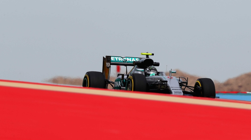 Nico Rosberg during practice in Bahrain