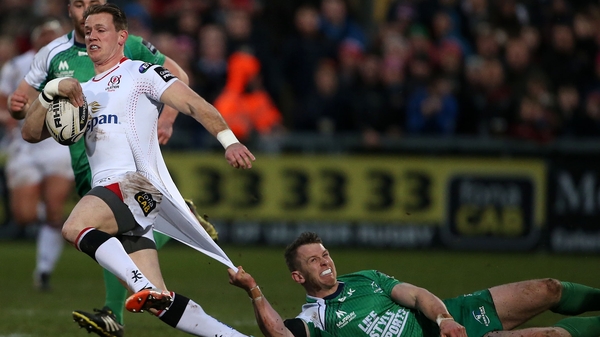 Craig Gilroy is tackled by Connacht's Matt Healy