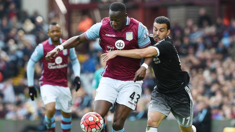 Aly Cissokho of Aston Villa and Pedro of Chelsea