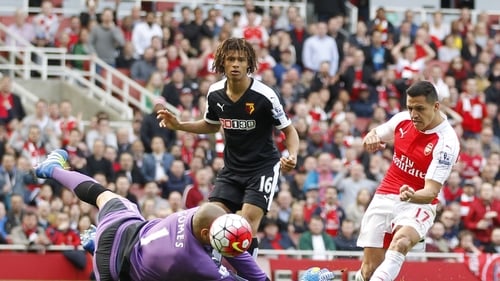 Alexis Sanchez opens the scoring for Arsenal