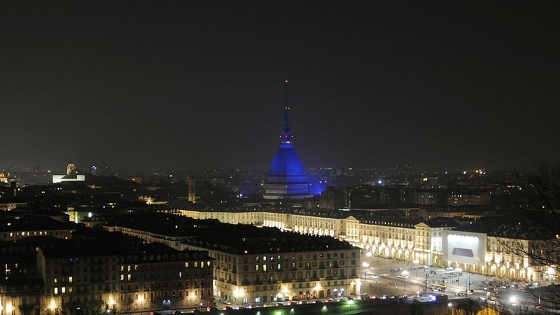 Mole Antonelliana in Turin, Italy, is lit up in blue for World Autism Awareness Day