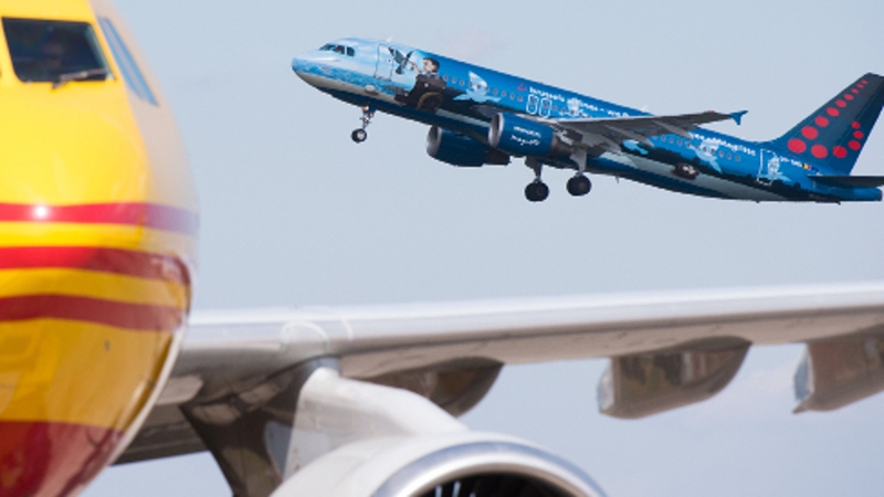 The first flight since 22 March departs