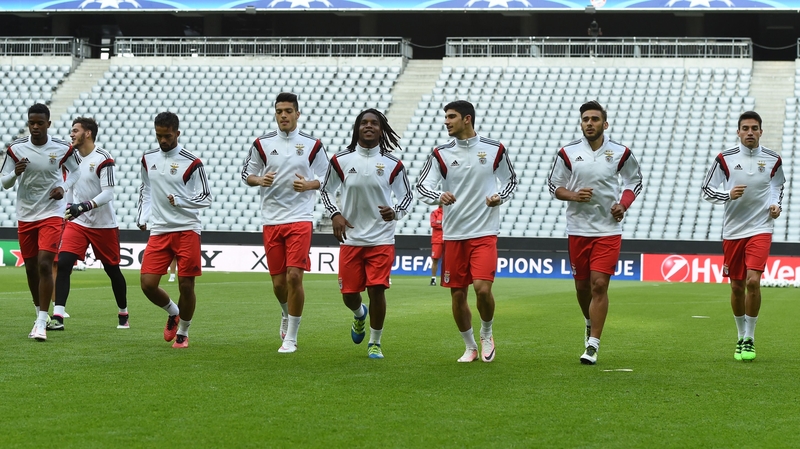 Benfica training in Munich ahead of the game