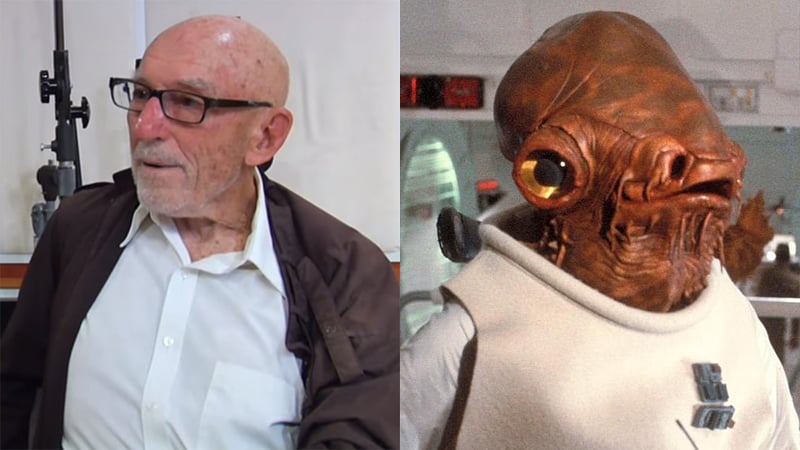 Erik Bauersfeld (photo copyright: the San Francisco Chronicle) and Admiral Ackbar (photo copyright: Disney Lucasfilm)