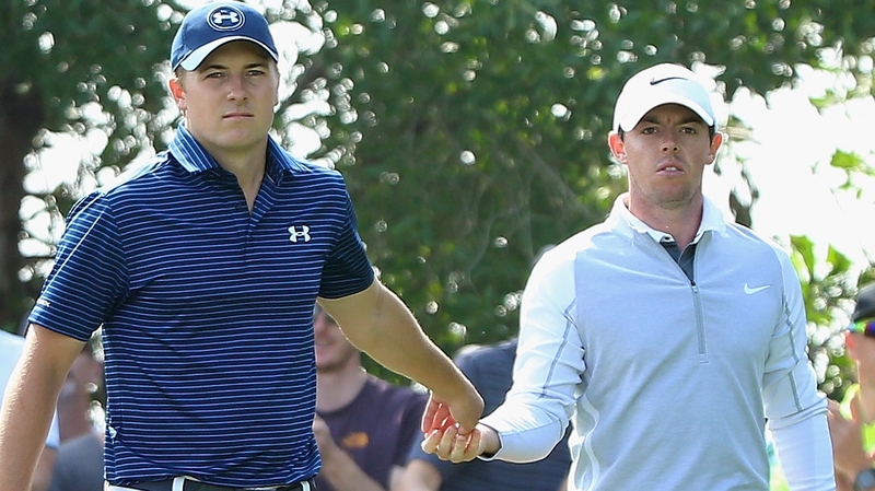 Jordan Spieth (L) and Rory McIlroy