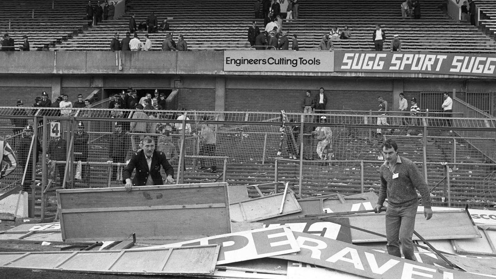 The Leppings Lane end in the aftermath