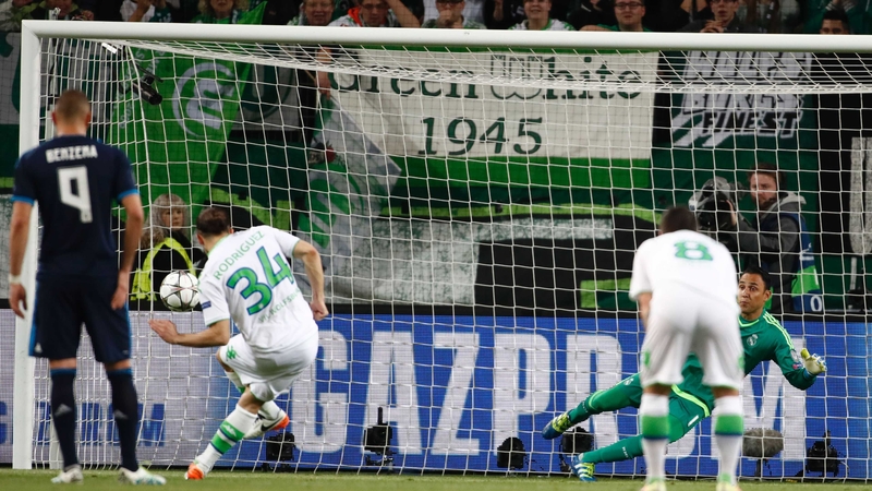 Ricardo Rodriguez sends Keylor Navas the wrong way to score from the spot