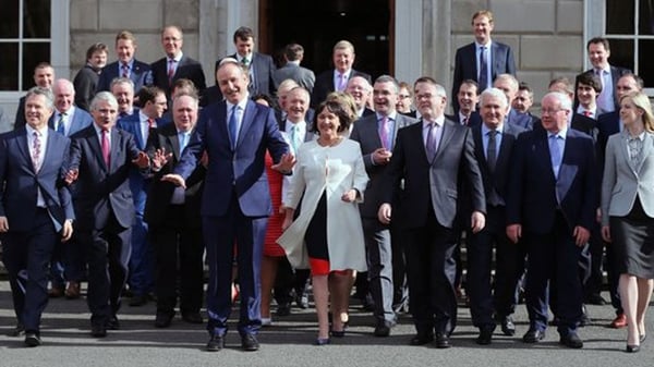 Fianna Fáil support is at 28% compared to 24% first preference votes won in February's election