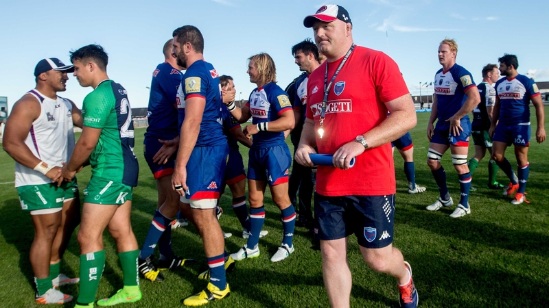 Bernard Jackman with his Grenoble side during their pre-season friendly in Connacht
