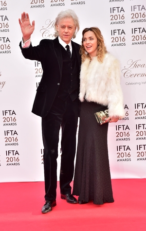 Bob Geldof and his wife Jeanne Marine