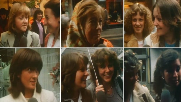 Women on streets of Dublin being interviewed